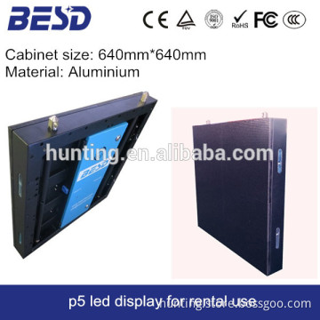 Wholesales indoor P5 advertising led billboard, indoor smd full color led screen panel, aluminum led screen cabinet
